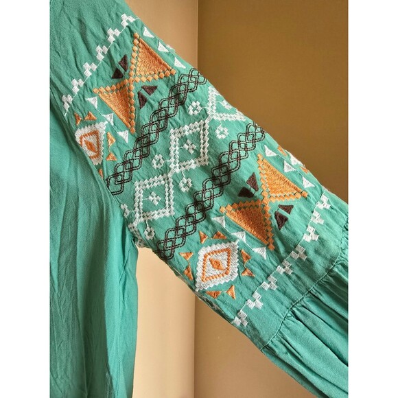 Ariat Teal and Orange Women's Top - Picture 3 of 9